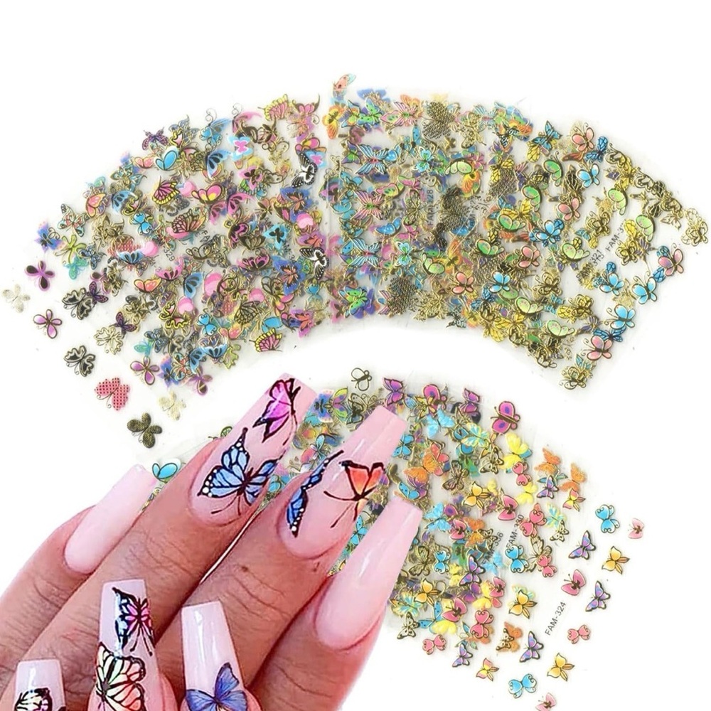 Colorful Butterfly Nail Art Stickers
